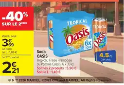 Carrefour OASIS Soda offre