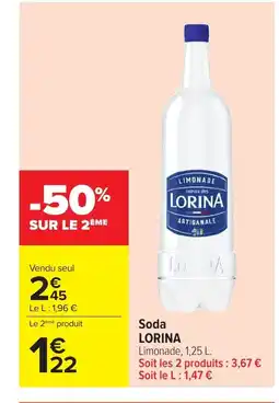 Carrefour LORINA Soda offre
