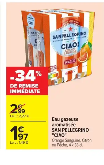 SAN PELLEGRINO Eau gazeuse aromatisée