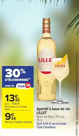 Carrefour LILLET Apéritif à base de vin offre