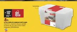 Bricorama Lot de 6 boîtes de rangement multi-usages offre