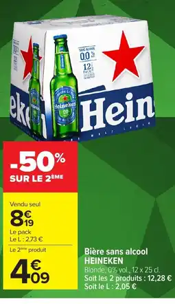 Carrefour HEINEKEN Bière sans alcool offre