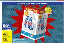 Carrefour SKIP Lessive Liquide Pack Éco offre