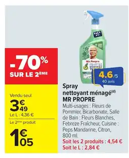 Carrefour MR PROPRE Spray nettoyant ménagé offre