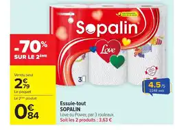 Carrefour SOPALIN Essuie-tout offre