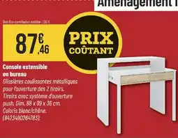Bricorama Console extensible en bureau offre