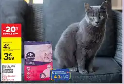 Carrefour CARREFOUR COMPANINO Litière de silice pour chats offre