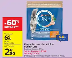 Carrefour PURINA ONE Croquettes pour chat stérilisé offre