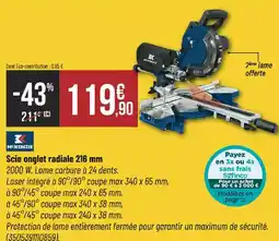 Bricorama Scie onglet radiale 216 mm offre