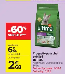 Carrefour ULTIMA Croquette pour chat stérilisé offre