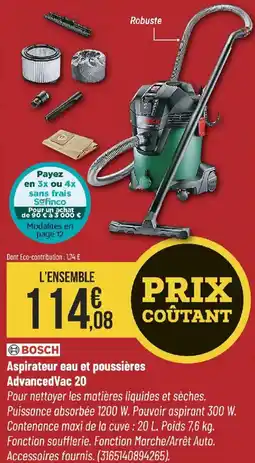 Bricorama Aspirateur eau et poussières advanced vac 20 offre