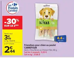 Carrefour CARREFOUR Friandises pour chien au poulet offre