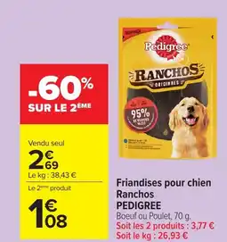Carrefour PEDIGREE Friandises pour chien Ranchos offre