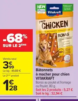 Carrefour VITAKRAFT Bâtonnets à macher pour chien offre