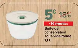 Carrefour PYREX Boîte de conservation sous-vide ronde offre