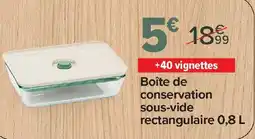 Carrefour PYREX Boîte de conservation sous-vide rectangulaire offre