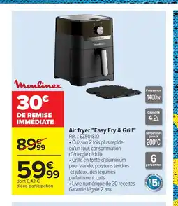 Carrefour MOULINEX Air fryer Easy Fry & Grill offre