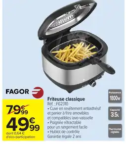 Carrefour FAGOR Friteuse classique offre