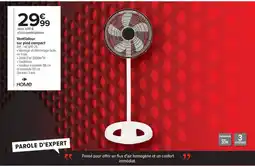 Carrefour Ventilateur sur pied compact offre