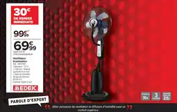 Carrefour MEDEK Ventilateur brumisateur offre