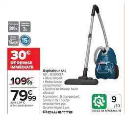Carrefour ROWENTA Aspirateur sac offre