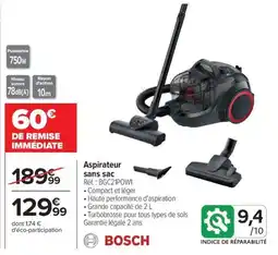 Carrefour BOSCH Aspirateur sans sac offre
