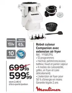 Carrefour MOULINEX Robot cuiseur Companion avec extension air fryer offre