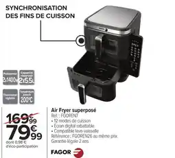 Carrefour FAGOR Air Fryer superposé offre