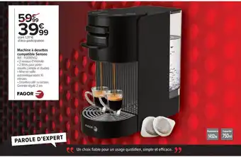 FAGOR Machine à dosettes compatible Senseo