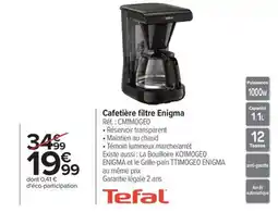 Carrefour TEFAL Cafetière filtre Enigma offre