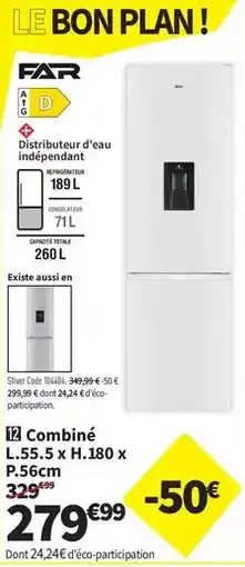 Conforama Far - combiné l.55.5 x h.180 x p.56cm offre