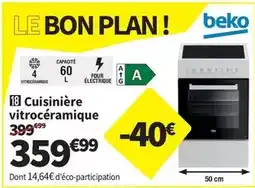 Conforama Beko - cuisiniere vitrocéramique offre