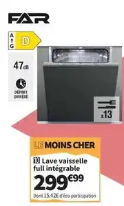 Conforama Far - lave vaisselle full intégable offre