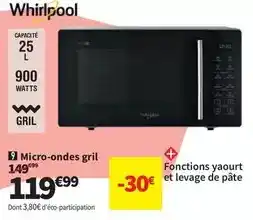 Conforama Whirlpool - micro-ondes gril offre