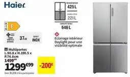 Conforama Haier - multiportes l90.x h.190.5 x p.74.8 cm offre
