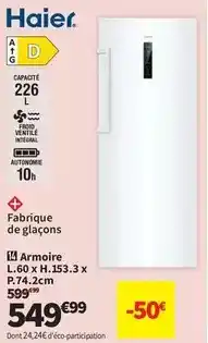 Conforama Haier - armoire offre