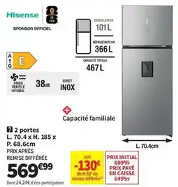 Conforama Hisense - 2 portes offre