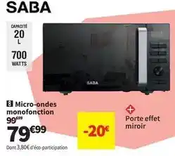 Conforama Saba - micro-ondes monofonction offre