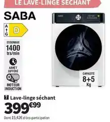Conforama Saba - lave-linge séchant offre