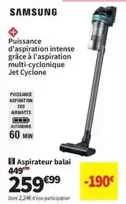 Conforama Samsung - aspirateur balai offre