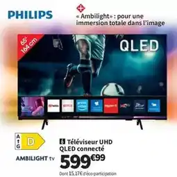 Conforama Philips - téléviseur uhd qled connecté offre
