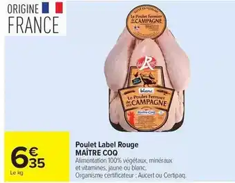 Maître coq - poulet label rouge