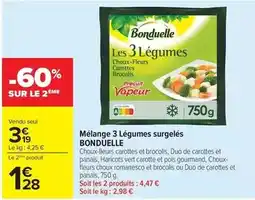 Carrefour Drive Bonduelle - mélange 3 légumes surgelés offre