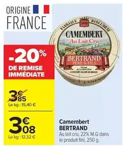Carrefour Drive Fini - camembert offre