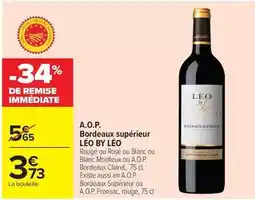 Carrefour Bertrand ravache - a.o.p. bordeaux supérieur offre