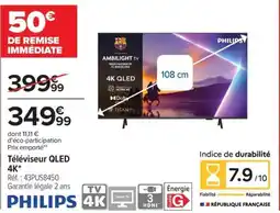 Carrefour PHILIPS Téléviseur QLED 4K offre