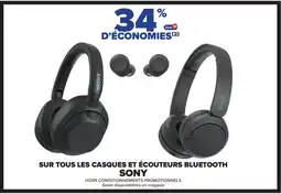 Carrefour SONY Sur tous les casques et écouteurs bluetooth offre