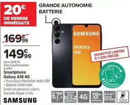 Carrefour SAMSUNG Smartphone Galaxy A16 4G offre