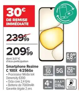 Carrefour REALME Smartphone C 100X 4/256Go offre