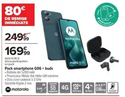Carrefour MOTOROLA Pack smartphone G06 + buds offre